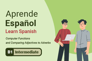 Aprender español: Funciones de sistema y comparación de Adjectives con anuncios