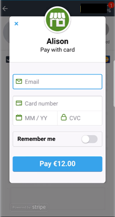 Put in your card details