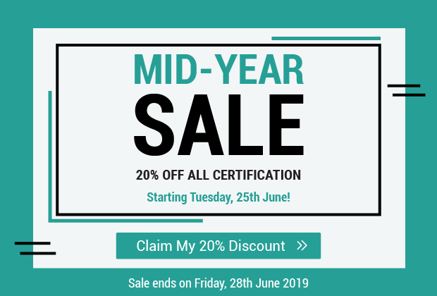 Get 20% OFF All Certifications!