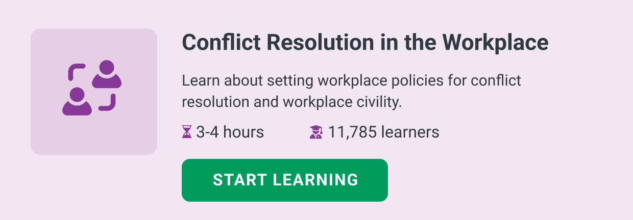 Conflict Resolution in the Workplace