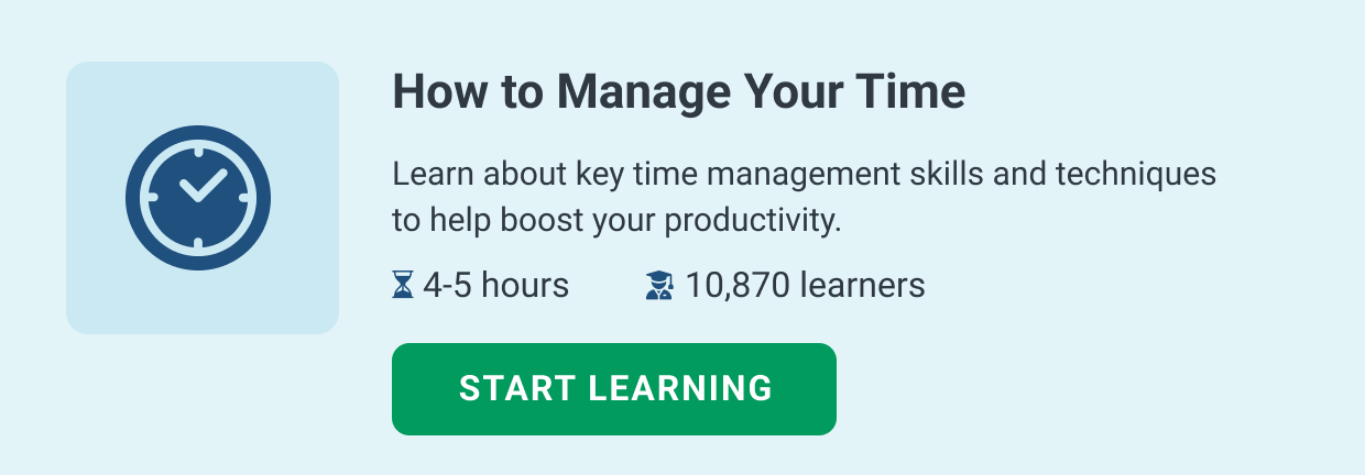 How to Manage Your Time