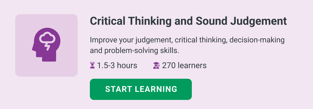 Problem Solving and Critical Thinking Skills