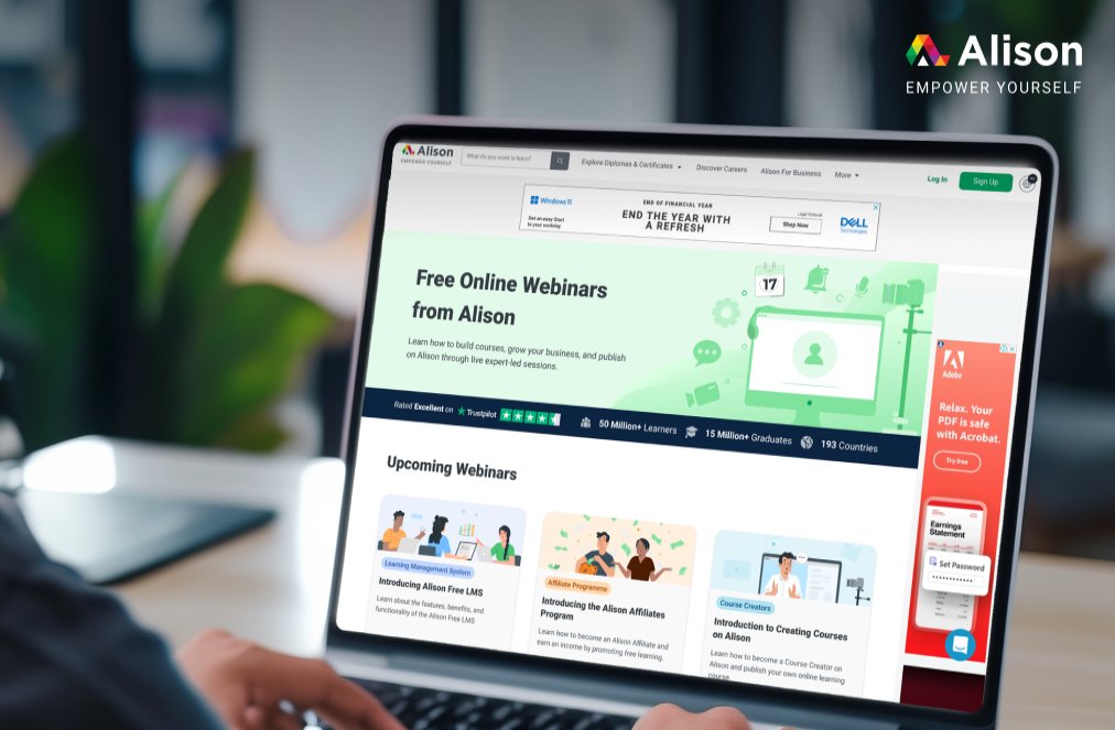 Alison Unveils a New Webinar Page to Make Free Expert-Led Sessions Instantly Accessible