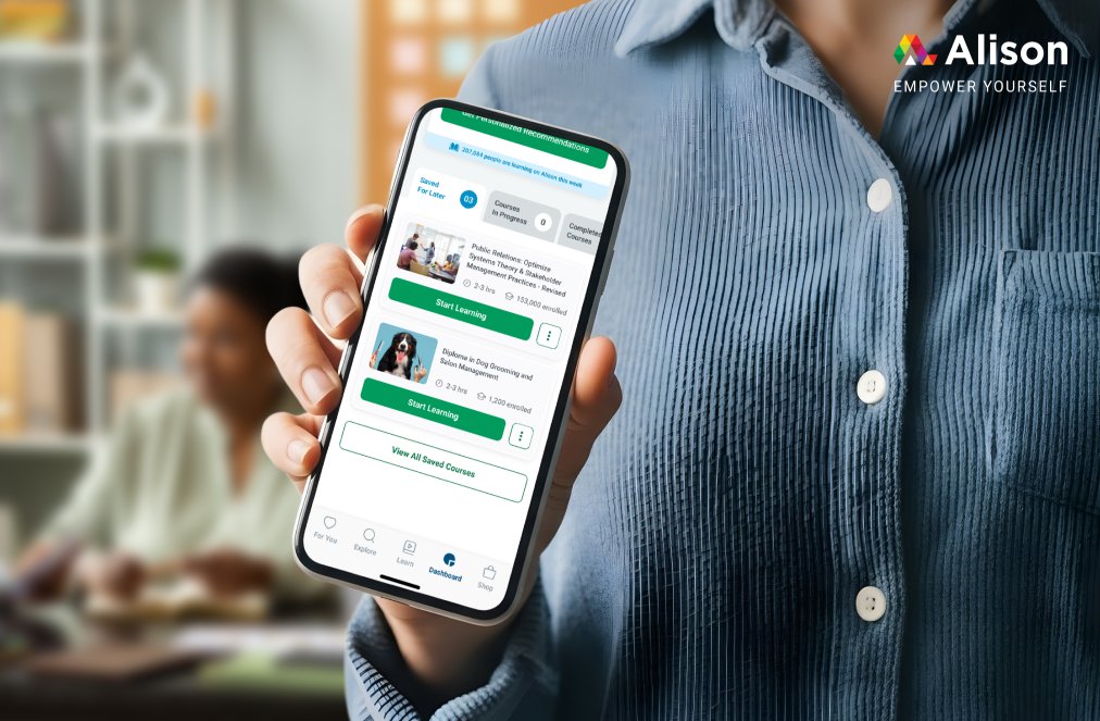 Alison Brings Its Save Courses Feature to Its App, Enabling Learners to Keep Course Choices Close at Hand