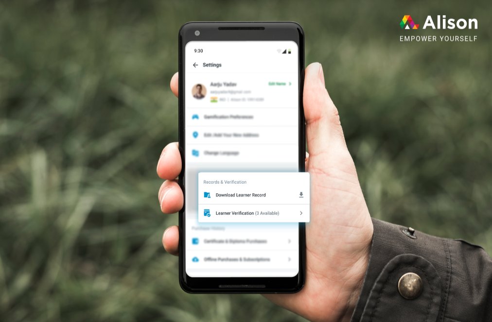 Alison Adds Learning Records and Course Verification to Its Mobile App, Giving Learners Easier Access to Proof of Their Learning