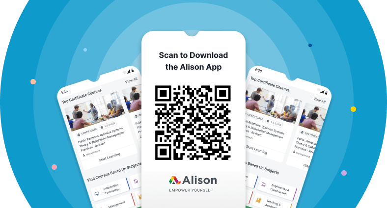 Alison app on your mobile phone