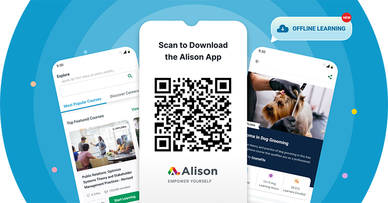 Alison app on your mobile phone